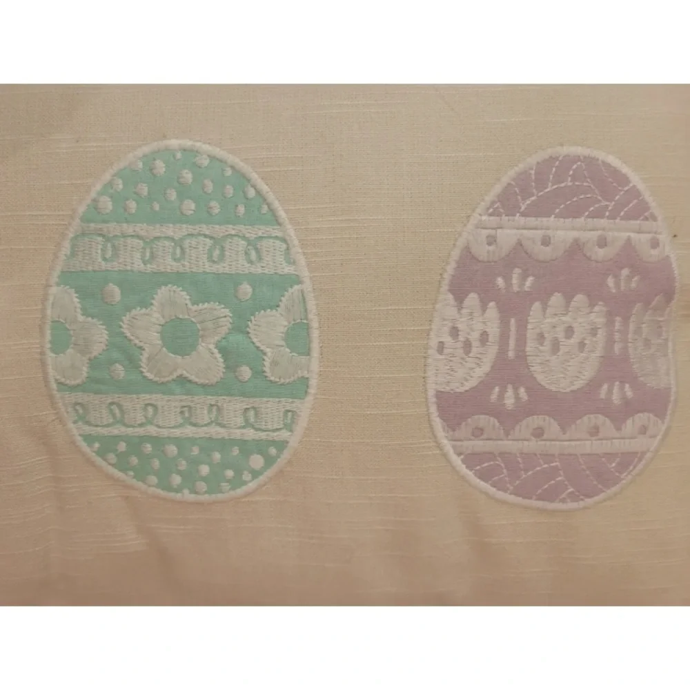 Spritz Accent Throw Pillow Easter Eggs Spring Rectangle Neutral Decor Pom Poms